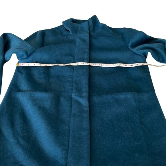 Time for Me Teal Blue Coat Mid Weight Winter Lined Zipper Woman Size Large - Picture 9 of 13